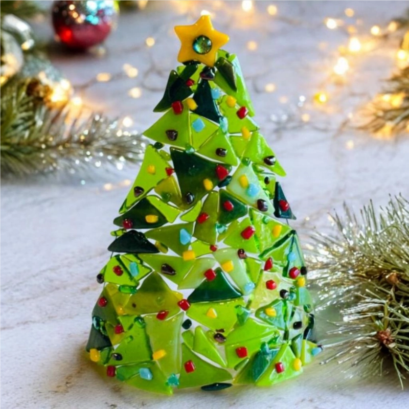 Deck the Trees Glass Fusion